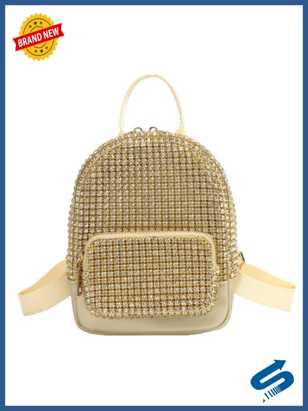 Rhinestone Backpack Bling Purse Sparkly Evening Bag